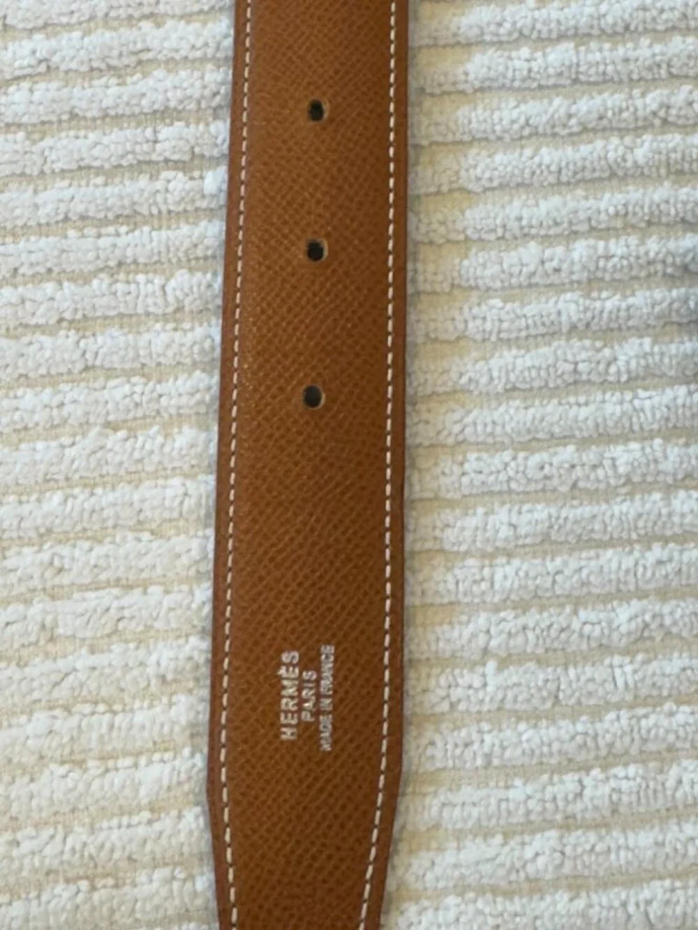 Hermes Men's H Belt - 85cm Black Box Calf / Gold Courcheval (most desirable)